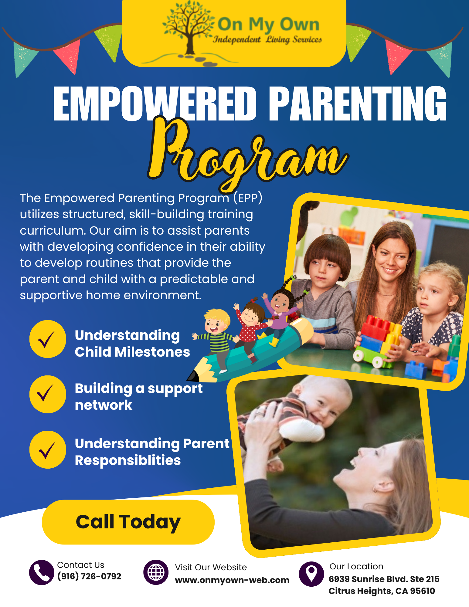Empowered Parenting Program - On My Own Independent Living Services